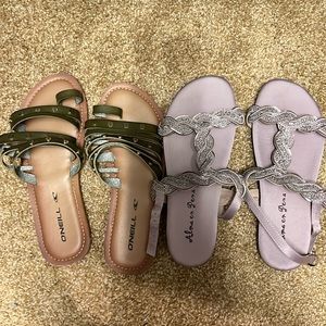 2 pairs of sandals for $15 both size 6